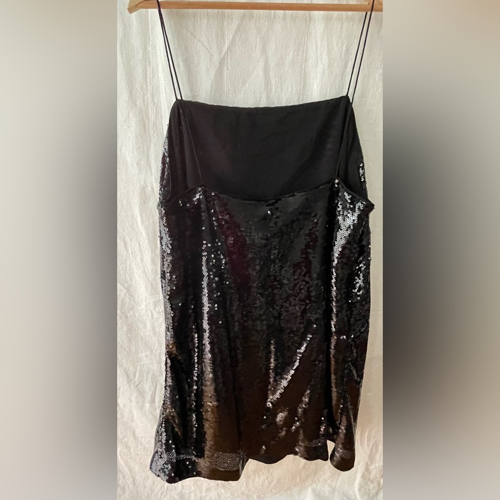 H&M Black Sequin Mini Slip Dress - Picture 5 of 8